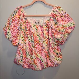 Joy Joy Bubble Top Blouse XL